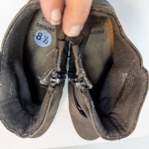 Earth Womens Size 8.5 Boot Paloma Taupe Ankle Bootie Faux Leather Buckle Shoe - Picture 7 of 9